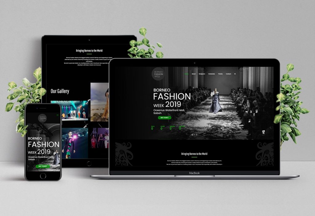 Karuna Singapore web design portfolio - Borneo Fashion Week